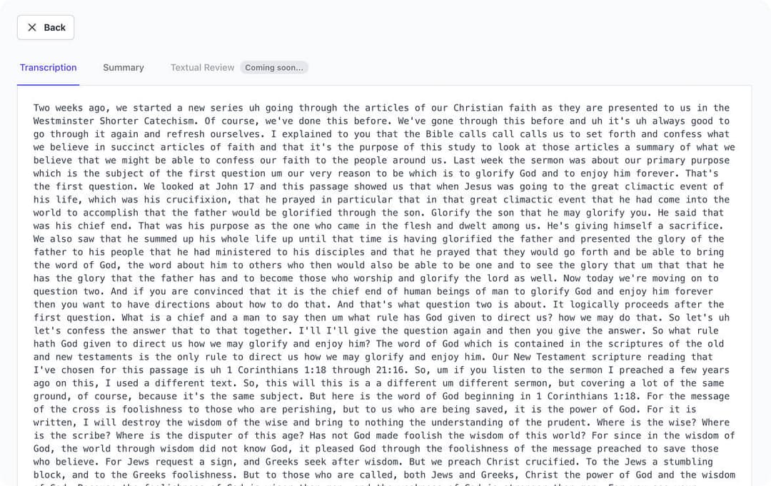 Lexios transcription details demo
